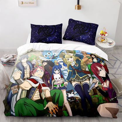 Parure de lit avec housse de couette et taies d'oreiller pour adolescents et adultes, taille King size, YJ3001