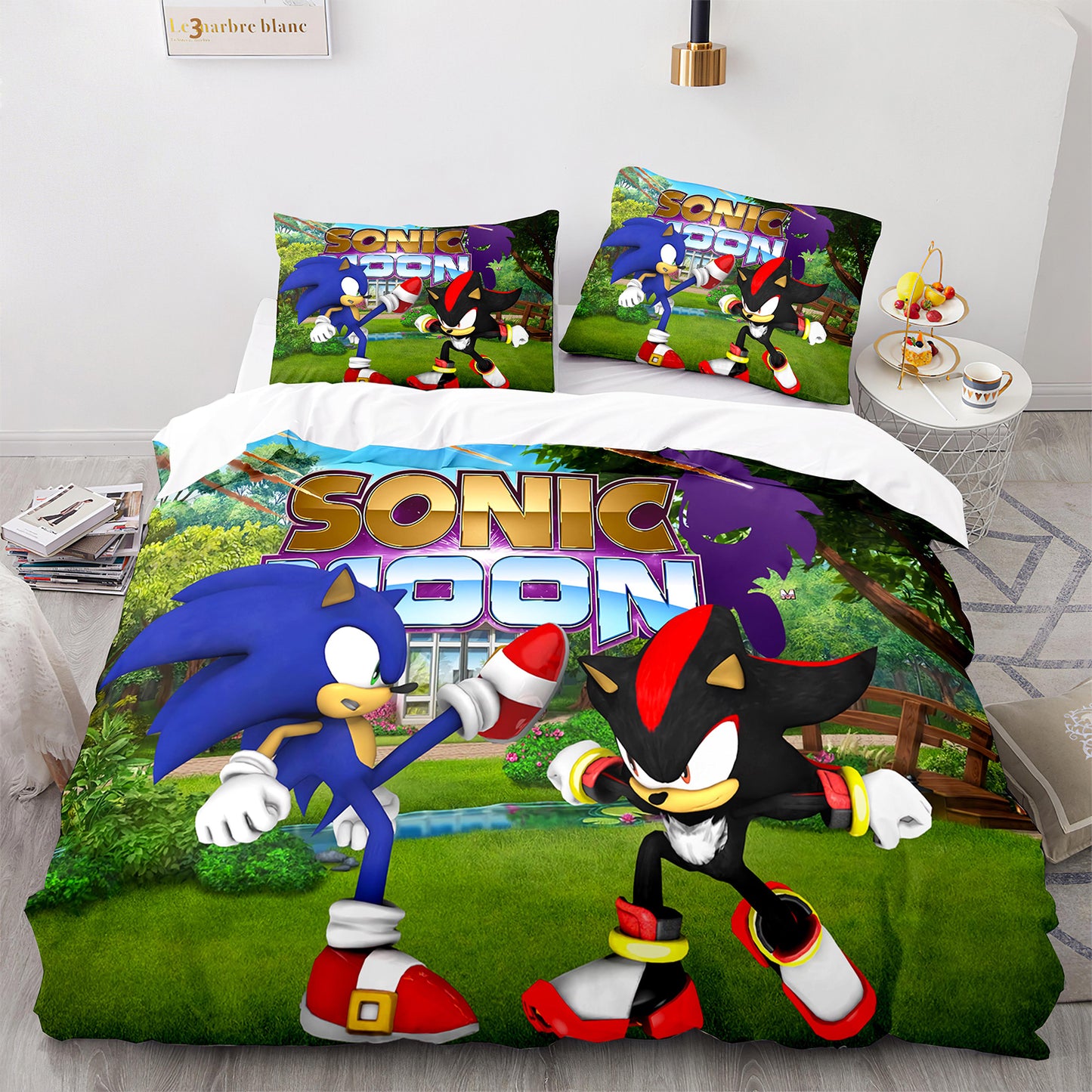 Parure de lit avec housse de couette et taies d'oreiller pour adolescents et adultes, taille King size, SNK3002