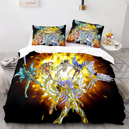 Parure de lit avec housse de couette et taies d'oreiller pour adolescents et adultes, taille King size, SDS3002