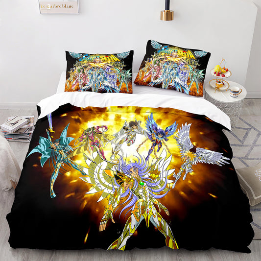 Parure de lit avec housse de couette et taies d'oreiller pour adolescents et adultes, taille King size, SDS3002