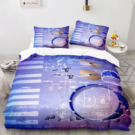 Parure de lit avec housse de couette et taies d'oreiller pour adolescents et adultes, taille King size, JZG3002