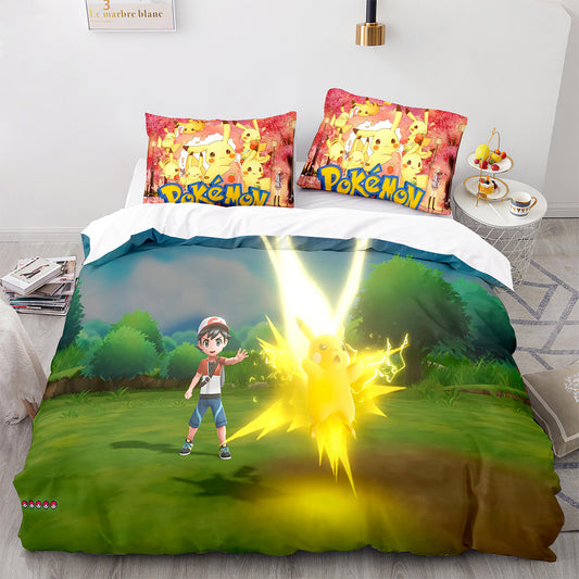 Parure de lit avec housse de couette et taies d'oreiller pour adolescents et adultes, taille King size, PKQ3002