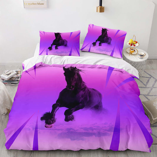 Parure de lit avec housse de couette et taies d'oreiller pour adolescents et adultes, taille King size, M3003
