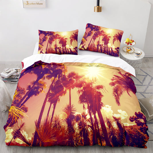 Parure de lit avec housse de couette et taies d'oreiller pour adolescents et adultes, taille King size, HJ3003