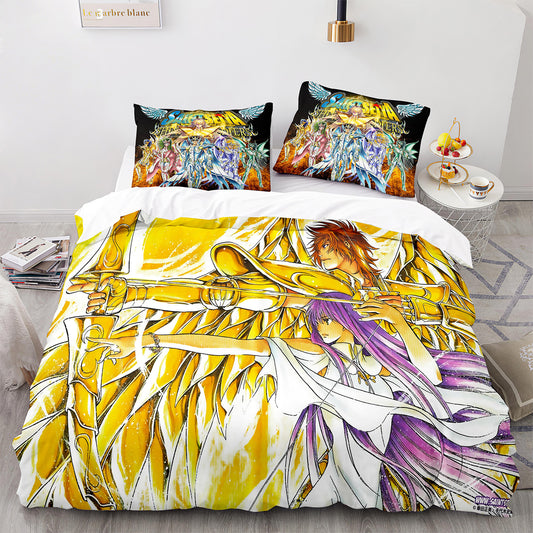 Parure de lit avec housse de couette et taies d'oreiller pour adolescents et adultes, taille King size, SDS3003