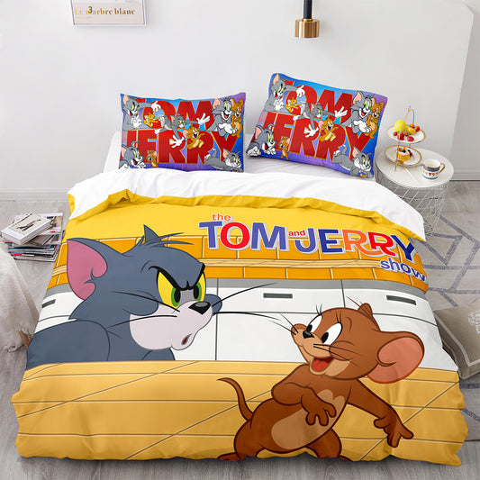 Parure de lit avec housse de couette et taies d'oreiller pour adolescents et adultes, taille King size, MHLS3003