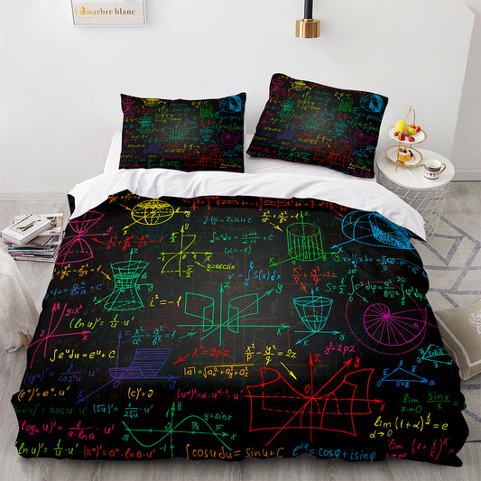 Parure de lit avec housse de couette et taies d'oreiller pour adolescents et adultes, taille King size, GS3003