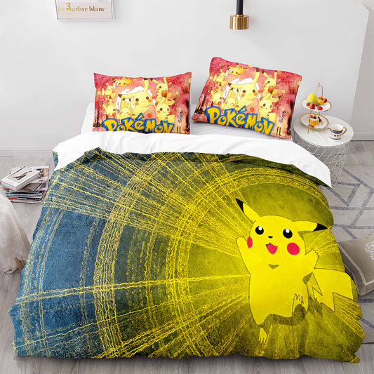 Parure de lit avec housse de couette et taies d'oreiller pour adolescents et adultes, taille King size, PKQ3003