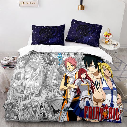 Parure de lit avec housse de couette et taies d'oreiller pour adolescents et adultes, taille King size, YJ3003