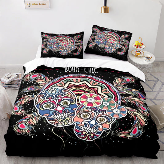Parure de lit avec housse de couette et taies d'oreiller pour adolescents et adultes, taille King size, KL3004
