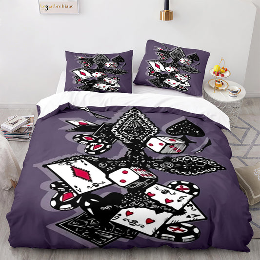 Parure de lit avec housse de couette et taies d'oreiller pour adolescents et adultes, taille King size, KL3005