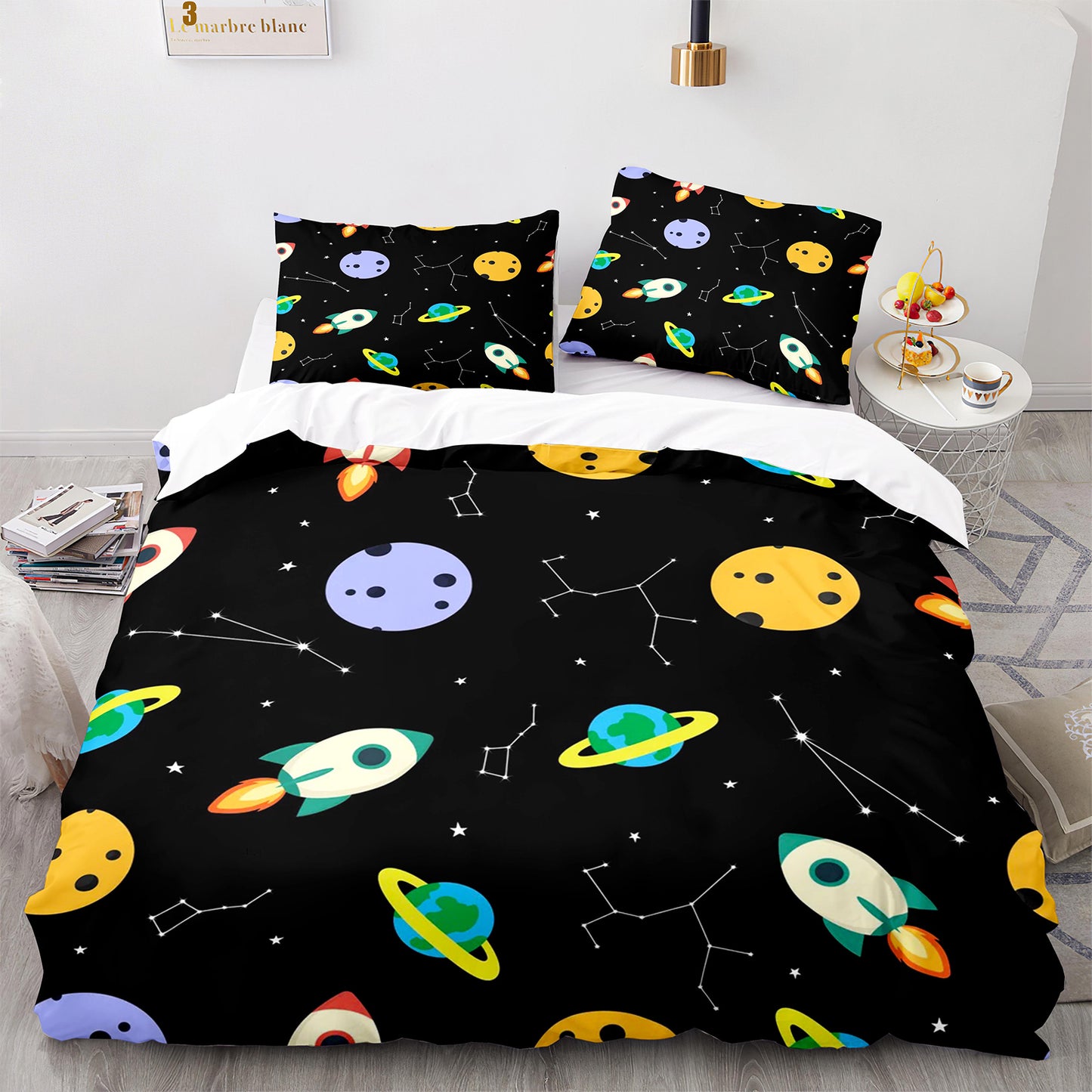 Parure de lit avec housse de couette et taies d'oreiller pour adolescents et adultes, taille King size, SEXZ3005
