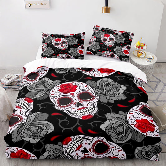 Parure de lit avec housse de couette et taies d'oreiller pour adolescents et adultes, taille King size, KL3007