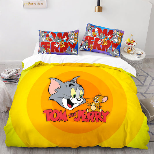 Parure de lit avec housse de couette et taies d'oreiller pour adolescents et adultes, taille King size, MHLS3007