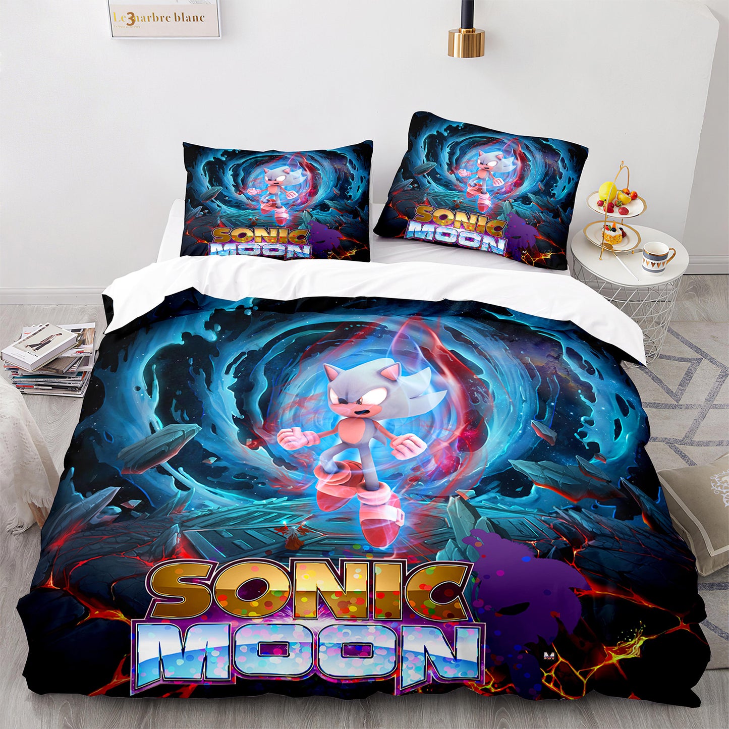 Parure de lit avec housse de couette et taies d'oreiller pour adolescents et adultes, taille King size, SNK3007