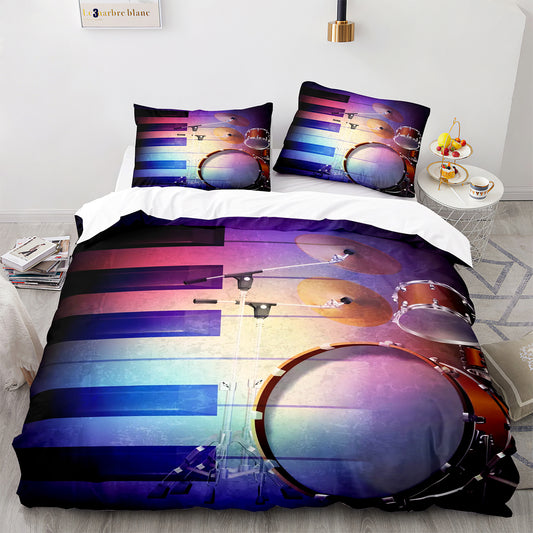 Parure de lit avec housse de couette et taies d'oreiller pour adolescents et adultes, taille King size, JZG3007