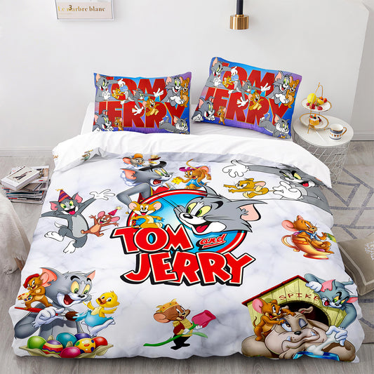 Parure de lit avec housse de couette et taies d'oreiller pour adolescents et adultes, taille King size, MHLS3009