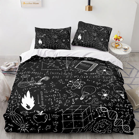 Parure de lit avec housse de couette et taies d'oreiller pour adolescents et adultes, taille King size, GS3009