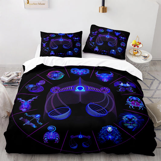 Parure de lit avec housse de couette et taies d'oreiller pour adolescents et adultes, taille King size, SEXZ3009