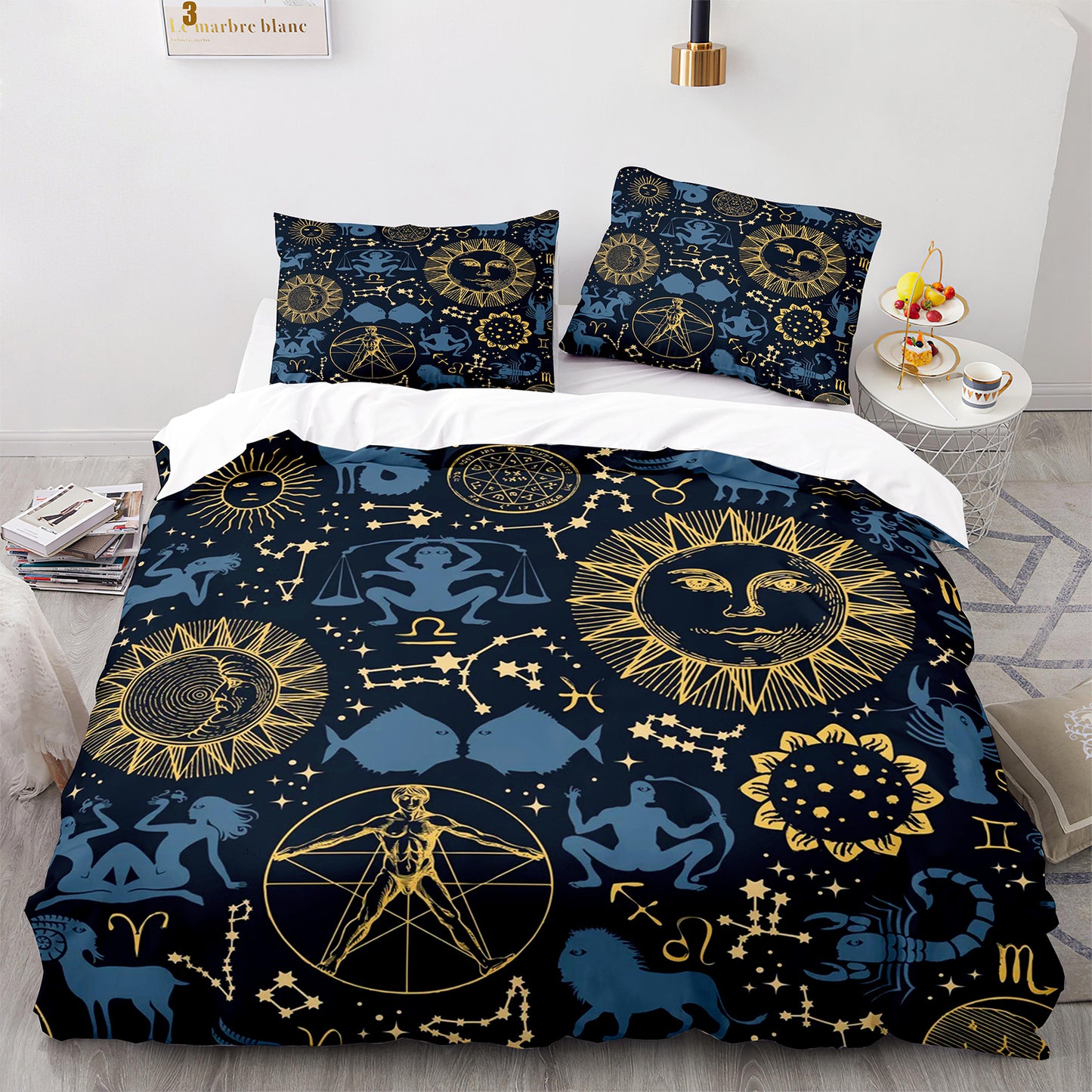 Parure de lit avec housse de couette et taies d'oreiller pour adolescents et adultes, taille King size, SEXZ3010