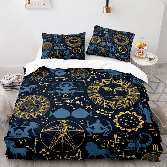 Parure de lit avec housse de couette et taies d'oreiller pour adolescents et adultes, taille King size, SEXZ3010