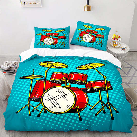 Parure de lit avec housse de couette et taies d'oreiller pour adolescents et adultes, taille King size, JZG3010