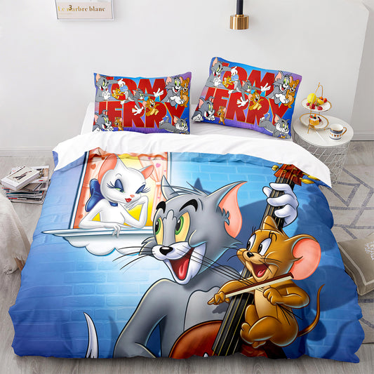 Parure de lit avec housse de couette et taies d'oreiller pour adolescents et adultes, taille King size, MHLS3010