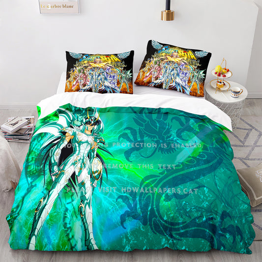 Parure de lit avec housse de couette et taies d'oreiller pour adolescents et adultes, taille King size, SDS3010