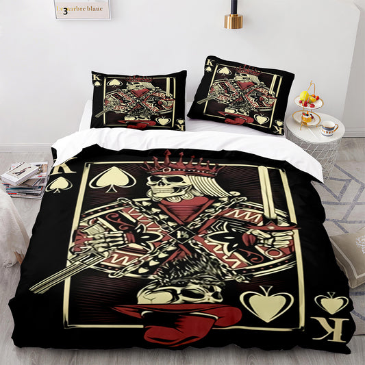 Parure de lit avec housse de couette et taies d'oreiller pour adolescents et adultes, taille King size, KL3011