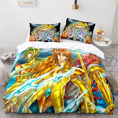 Parure de lit avec housse de couette et taies d'oreiller pour adolescents et adultes, taille King size, SDS3011