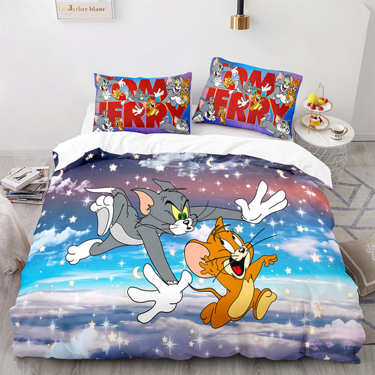 Parure de lit avec housse de couette et taies d'oreiller pour adolescents et adultes, taille King size, MHLS3011