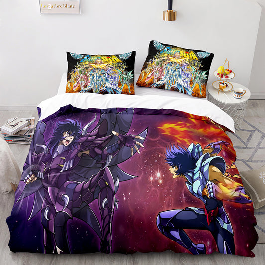 Parure de lit avec housse de couette et taies d'oreiller pour adolescents et adultes, taille King size, SDS3012