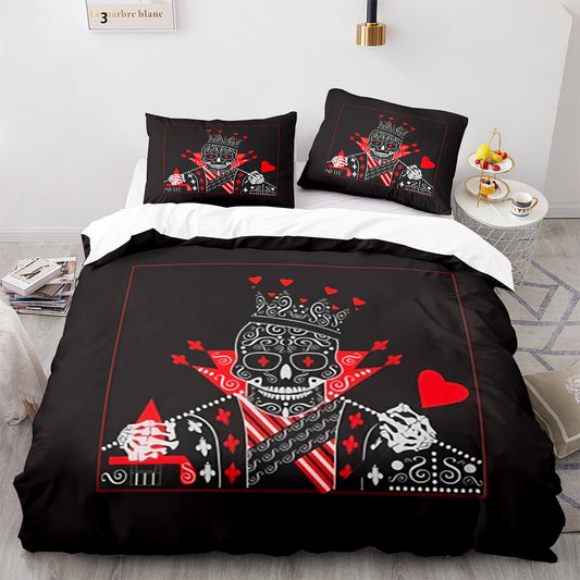 Parure de lit avec housse de couette et taies d'oreiller pour adolescents et adultes, taille King size, KL3012