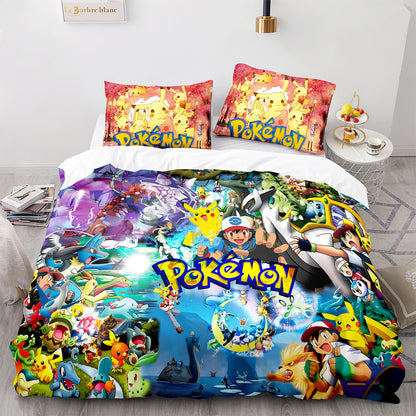 Parure de lit avec housse de couette et taies d'oreiller pour adolescents et adultes, taille King size, PKQ3013