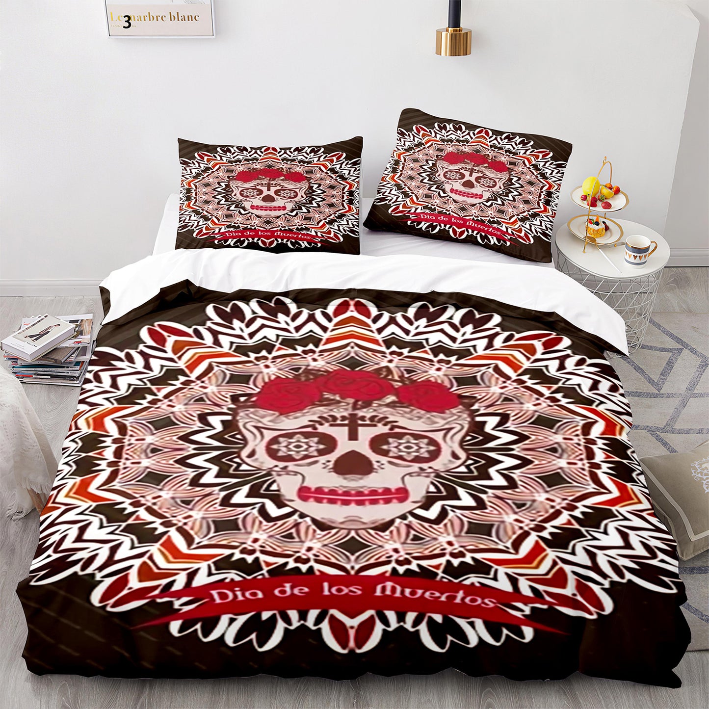 Parure de lit avec housse de couette et taies d'oreiller pour adolescents et adultes, taille King size, KL3013