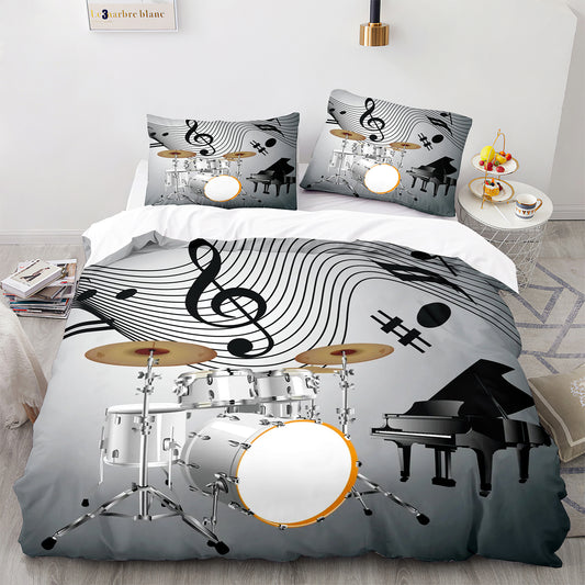 Parure de lit avec housse de couette et taies d'oreiller pour adolescents et adultes, taille King size, JZG3013