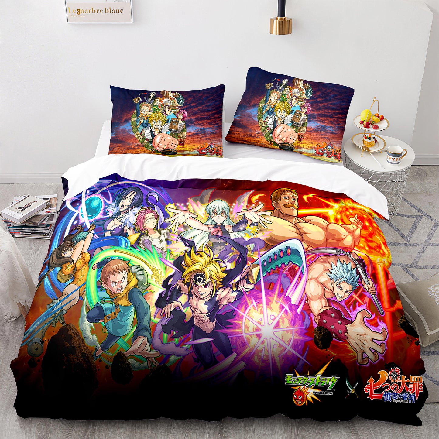 Parure de lit avec housse de couette et taies d'oreiller pour adolescents et adultes, taille King size, QZZ3013