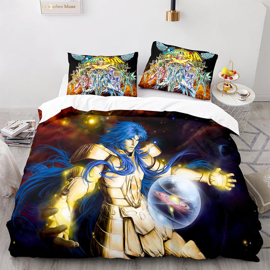 Parure de lit avec housse de couette et taies d'oreiller pour adolescents et adultes, taille King size, SDS3013