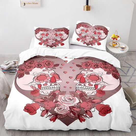 Parure de lit avec housse de couette et taies d'oreiller pour adolescents et adultes, taille King size, KL3014