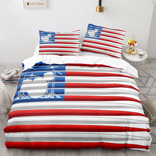 Parure de lit avec housse de couette et taies d'oreiller pour adolescents et adultes, taille King size, JZG3014