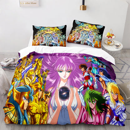 Parure de lit avec housse de couette et taies d'oreiller pour adolescents et adultes, taille King size, SDS3015