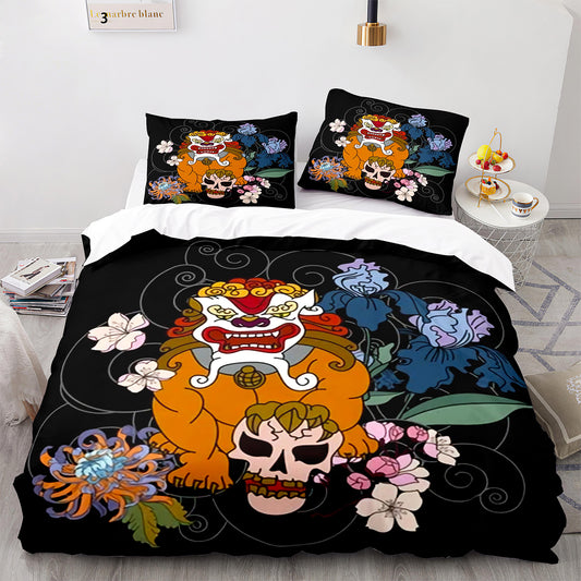 Parure de lit avec housse de couette et taies d'oreiller pour adolescents et adultes, taille King size, KL3015