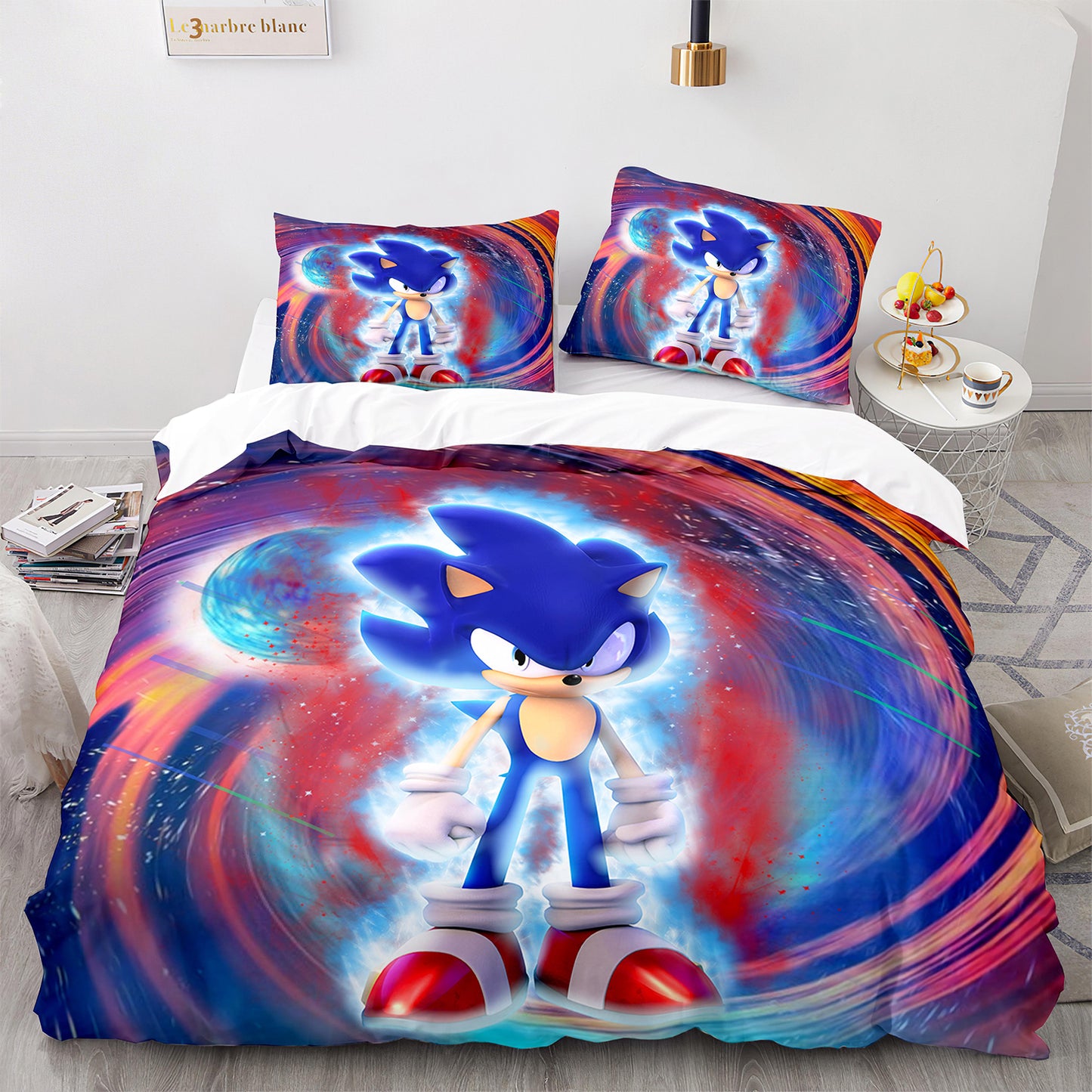 Parure de lit avec housse de couette et taies d'oreiller pour adolescents et adultes, taille King size, SNK3014