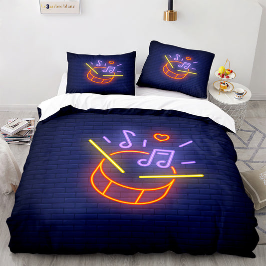 Parure de lit avec housse de couette et taies d'oreiller pour adolescents et adultes, taille King size, JZG3015