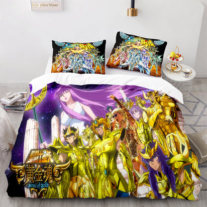 Parure de lit avec housse de couette et taies d'oreiller pour adolescents et adultes, taille King size, SDS3016