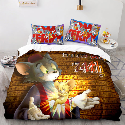 Parure de lit avec housse de couette et taies d'oreiller pour adolescents et adultes, taille King size, MHLS3016