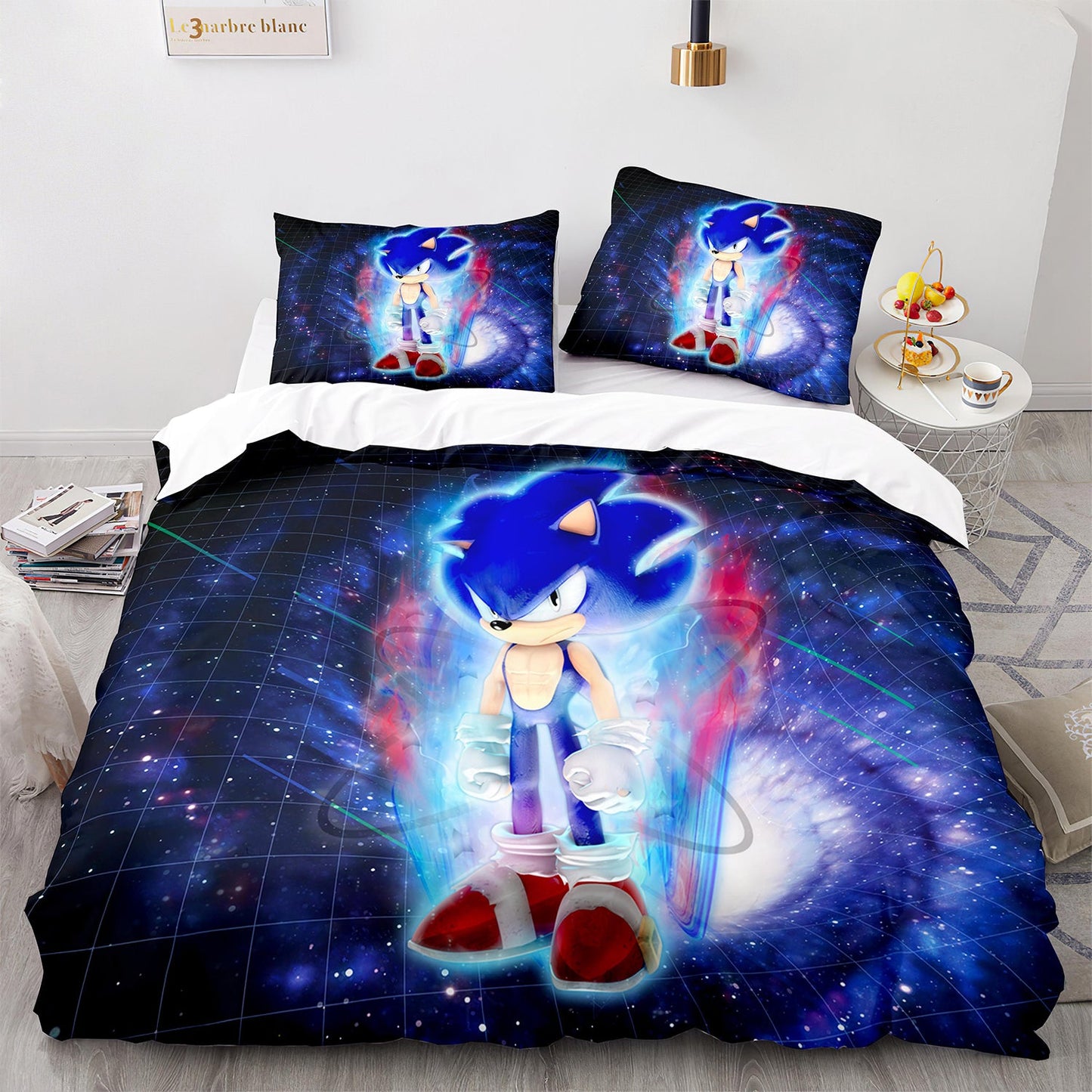 Parure de lit avec housse de couette et taies d'oreiller pour adolescents et adultes, taille King size, SNK3016