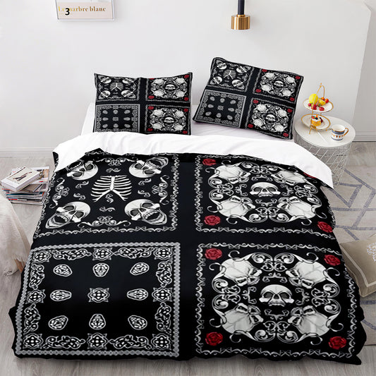 Parure de lit avec housse de couette et taies d'oreiller pour adolescents et adultes, taille King size, KL3017