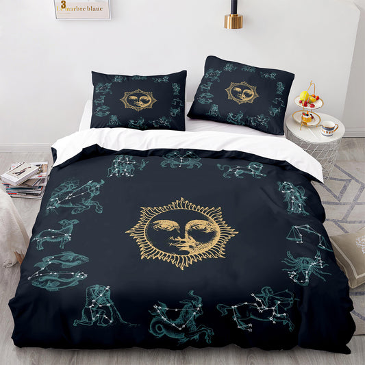 Parure de lit avec housse de couette et taies d'oreiller pour adolescents et adultes, taille King size, SEXZ3017