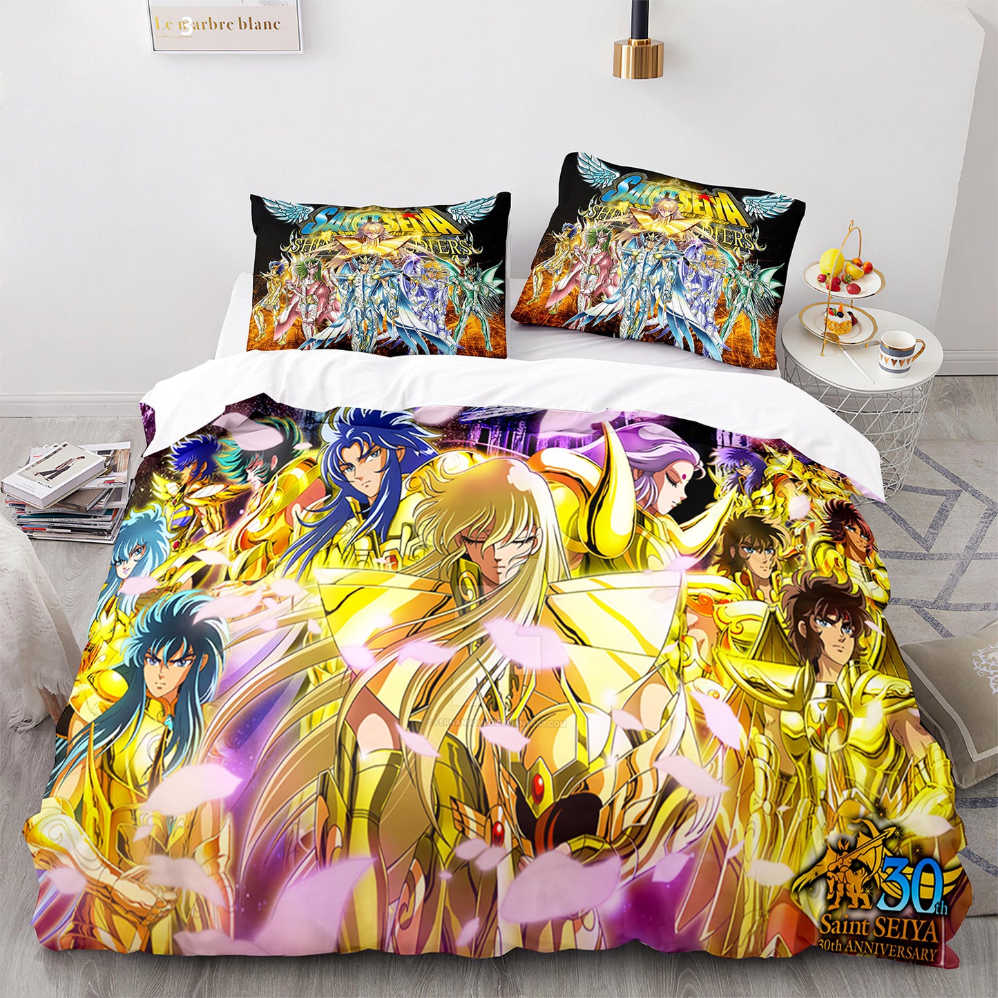 Parure de lit avec housse de couette et taies d'oreiller pour adolescents et adultes, taille King size, SDS3017
